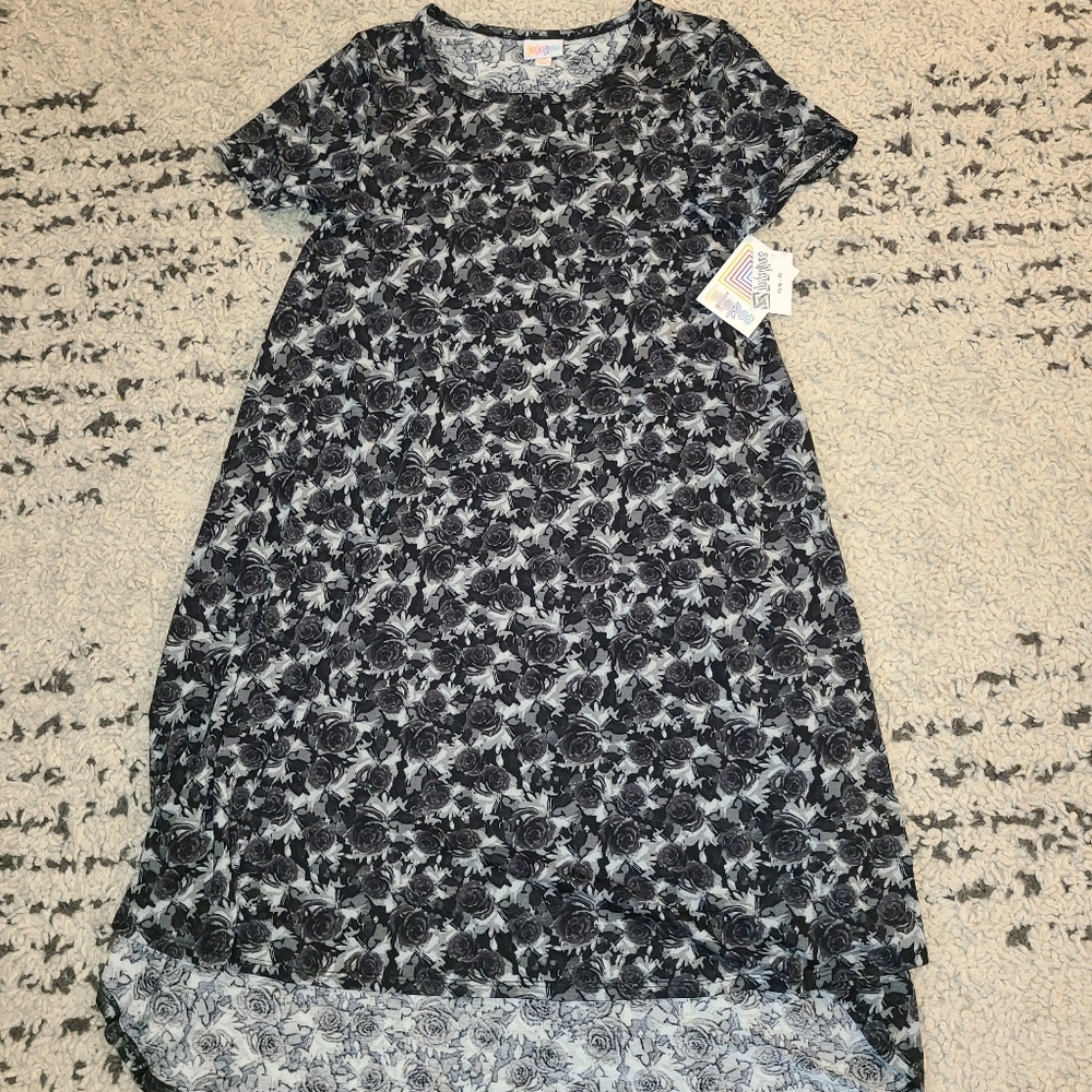 Floral black dress